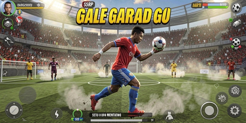 Tampilan gameplay olahraga yang intens dan mendebarkan dalam 55RP.