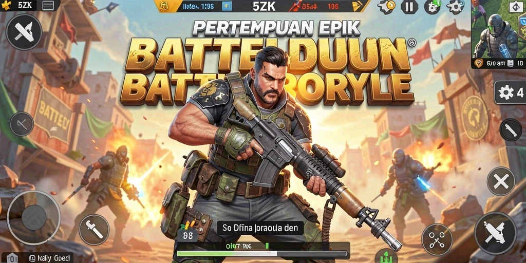 Gameplay seru di 5ZK dengan aksi Battle Royale yang mendebarkan.