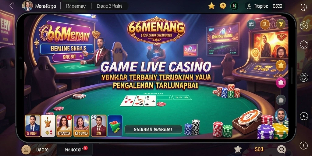 Gameplay Live Casino yang mendebarkan dan interaktif di 66MENANG.