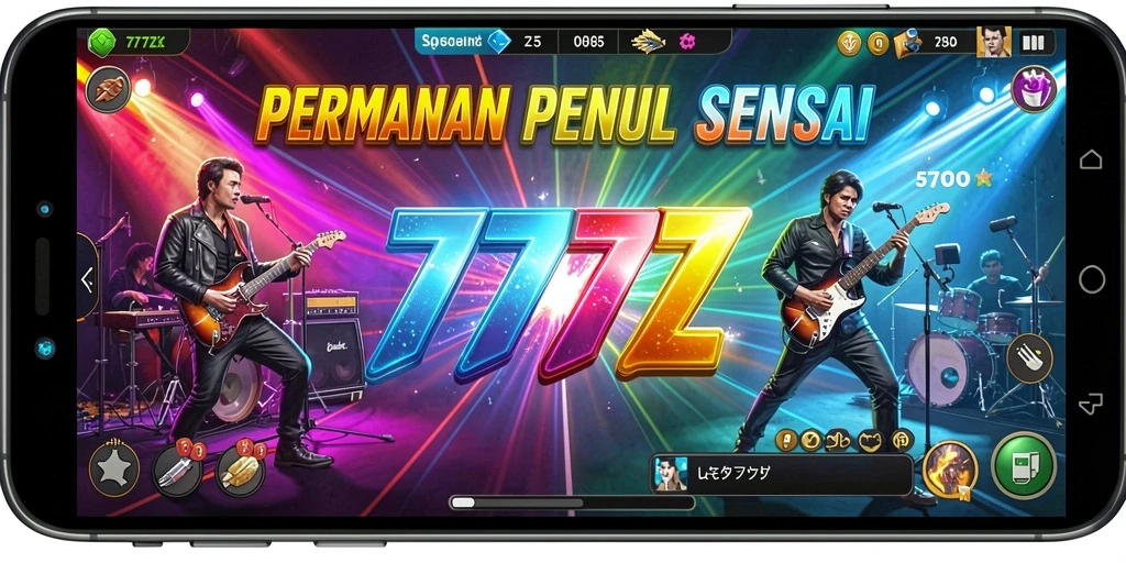 Tampilan gameplay <strong>777ZX</strong> dengan berbagai tantangan musik yang menarik.