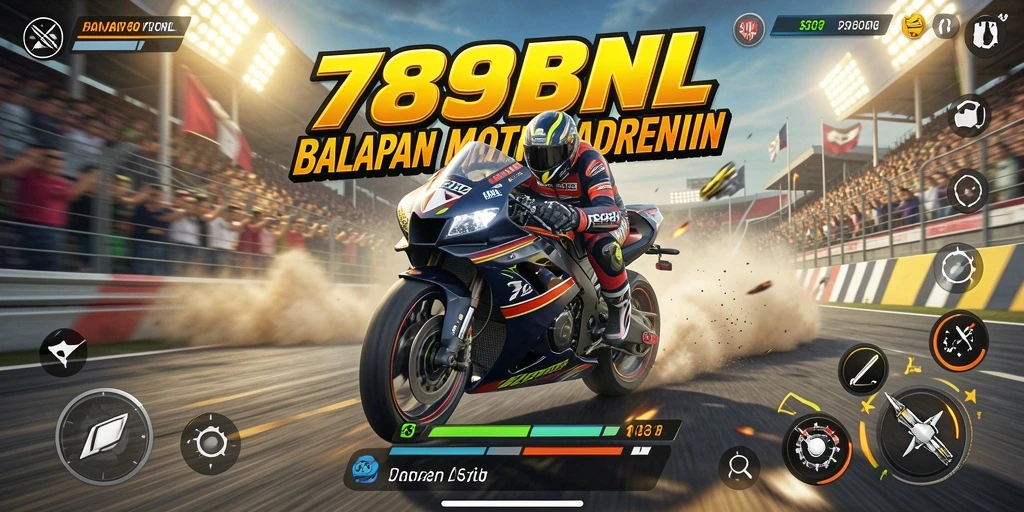 Gameplay balapan motor yang mendebarkan di 789BNL.
