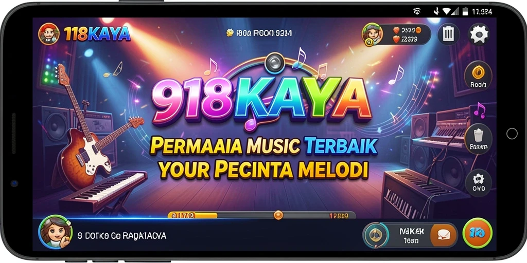 Screenshot gameplay <strong>918KAYA</strong> yang menampilkan pengguna bermain musik.