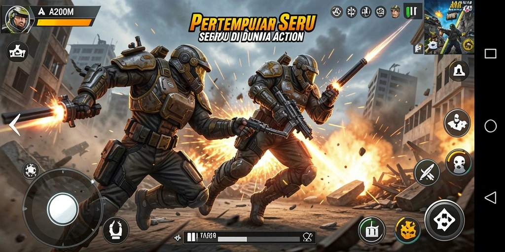 Tampilan gameplay seru dan mendebarkan dari A200M.