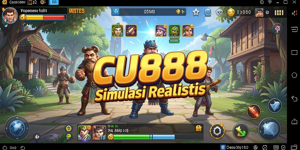 Gameplay CU888 menampilkan simulasi yang mendalam dan interaktif.
