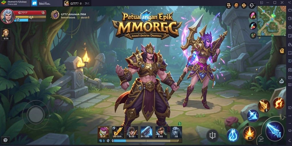 Screenshot GT777 menampilkan aksi pertempuran seru antar pemain dalam MMORPG.