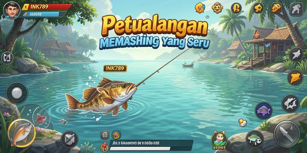 Gameplay INK789 dengan grafis memukau yang menampilkan sesi memancing seru.