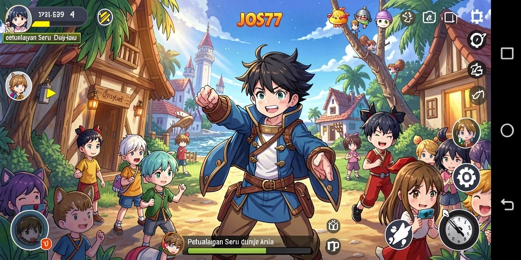 Tampilan gameplay JOS77 yang dinamis dan penuh warna.