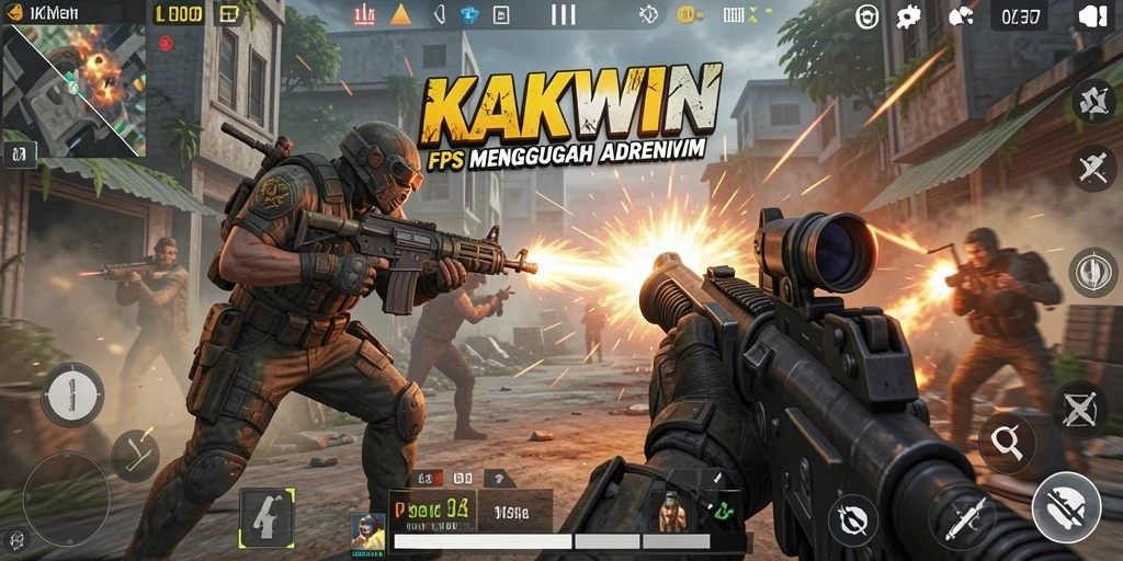 Tampilan gameplay KAKWIN yang mendebarkan dan seru.