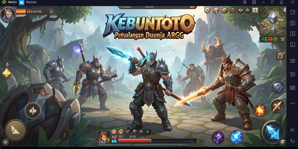 Tampilan gameplay KEBUNTOTO dengan aksi seru di dunia ARPG.