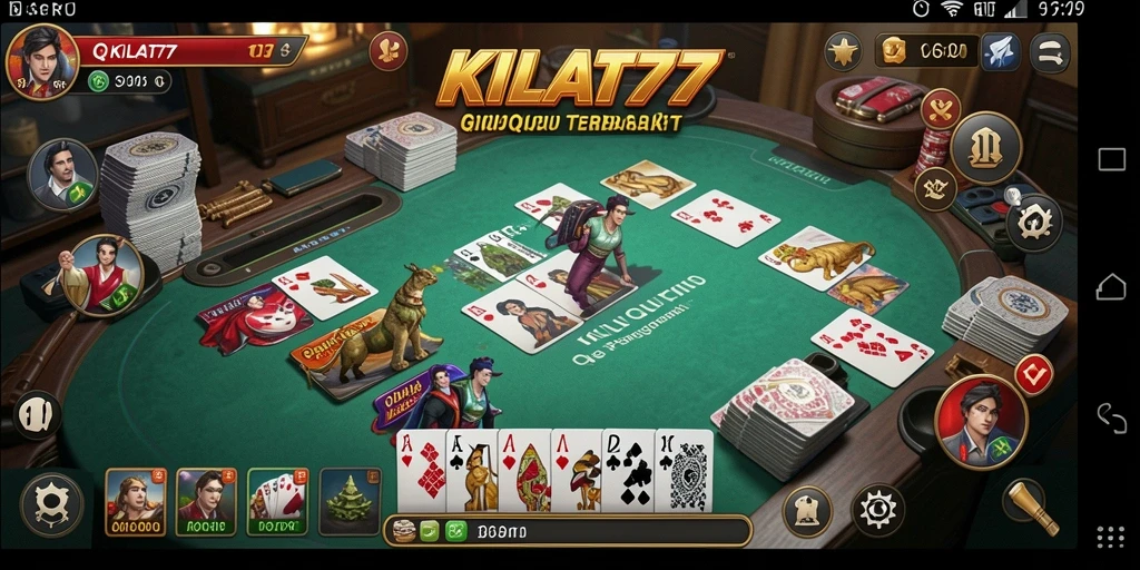 Screenshot gameplay KILAT77 menampilkan aksi seru dalam permainan QiuQiu.