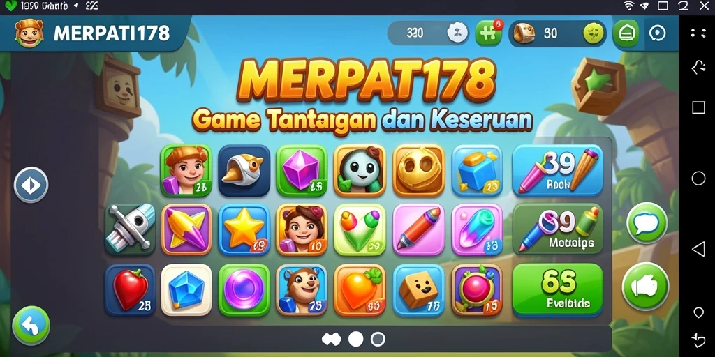 Tangkapan layar gameplay <strong>MERPATI178</strong> menampilkan aksi Match-3 yang seru dan penuh warna.