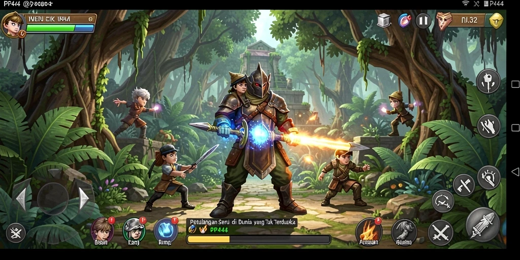 Tampilan gameplay PP444 dengan misi petualangan yang menantang.