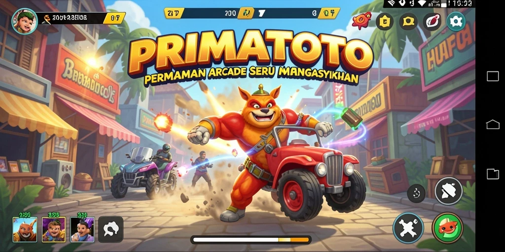 Tampilan utama gameplay <strong>PRIMATOTO</strong> yang seru dan penuh warna.