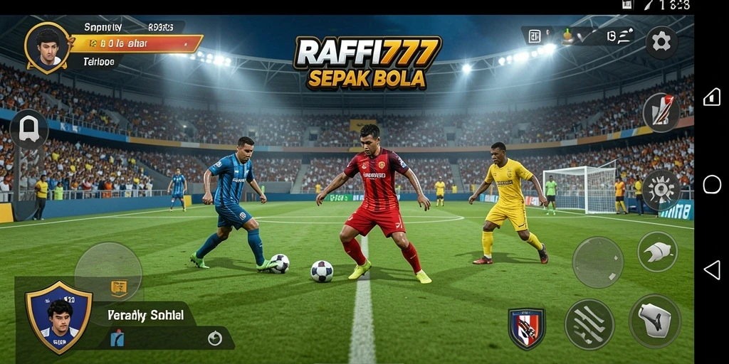 Screenshot menampilkan aksi mendebarkan di lapangan sepak bola.