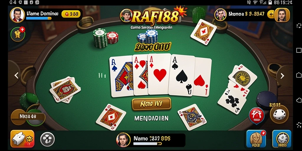 Screenshot gameplay Domino RAFI88 yang menampilkan momen seru.