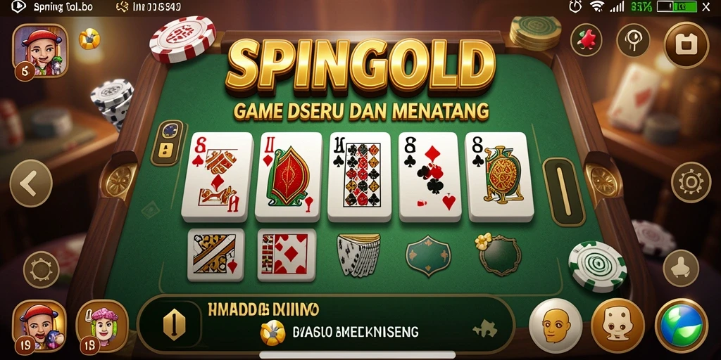 Tampilan gameplay SPINGOLD yang menarik dalam permainan Domino.