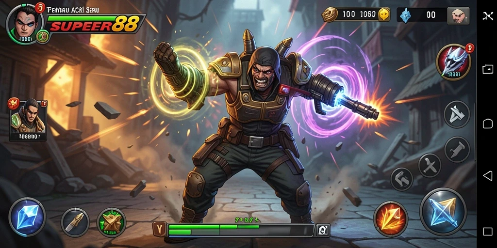 Tangkapan layar SUPER88 menampilkan aksi mendebarkan dan gameplay yang menarik.