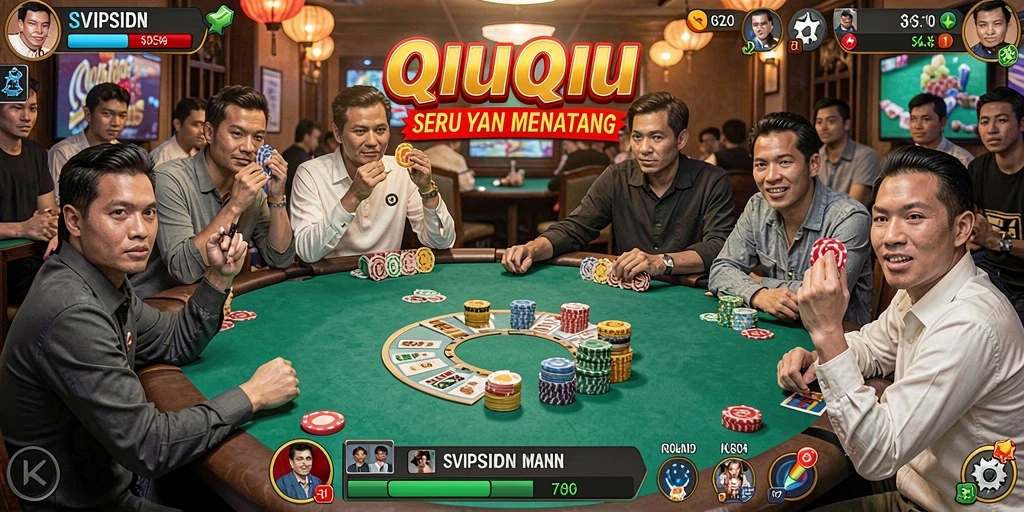 Gameplay QiuQiu seru di SVIPSIDN yang penuh strategi.