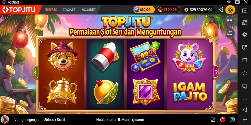 Tampilan permainan slot TOPJITU yang seru dan mengasyikkan.