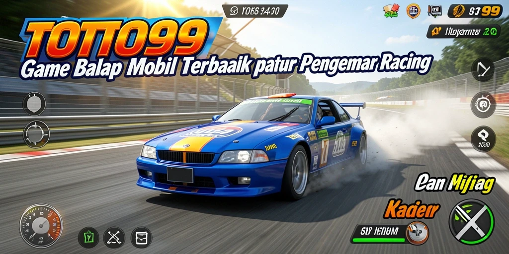 Tangkapan layar utama TOTO99 menampilkan momen balapan yang seru dan mendebarkan.