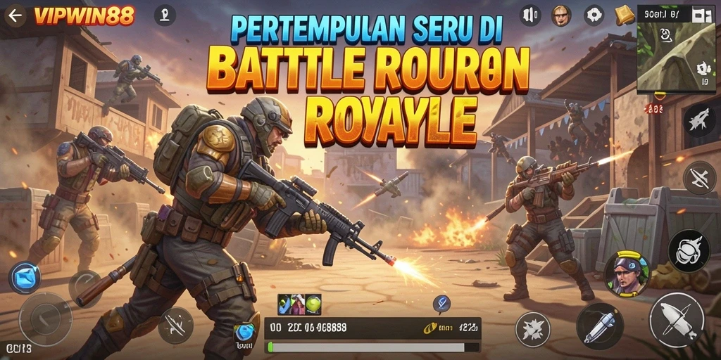 Gameplay seru dalam pertandingan Battle Royale VIPWIN88.
